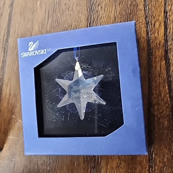 RARE- Swarovski crystal 892342 snowflake Happy holidays small -NOS - B1-L23 - Picture 5 of 8
